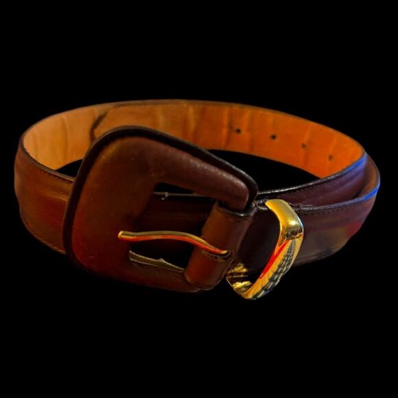 Ritz vintage made in Italy leather belt size large - Picture 1 of 6